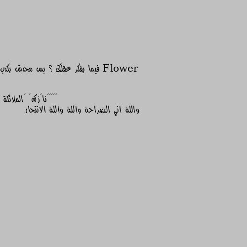 فيما يفكر عقلك ؟ بس محدش يكدب واللة اني الصراحة واللة واللة الانتحار